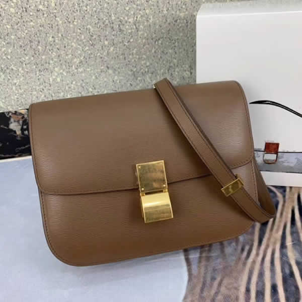 2019 Fake Celine Box Brown Shoulder Crossbody Bag 88007
